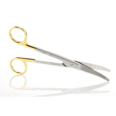 Mayo Dissecting Scissors 6 3/4" Curved Tungsten Carbide Insert Blades Left Hand