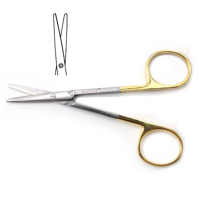 Strabismus Scissors Straight 4 1/2 inch - Tungsten Carbide