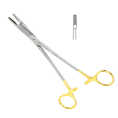 Olsen Hegar Needle Holder Scissors Combination 4 3/4 inch Serrated - Tungsten Carbide