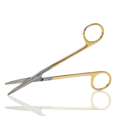 Super Sharp Ragnell Dissecting Scissors 5 1/2 inch Curved - Flat Tip - Tungsten Carbide Insert Blades