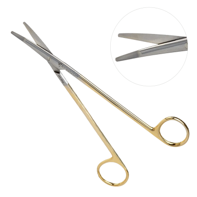 Super Sharp Ragnell Dissecting Scissors 5 1/2" Curved - Flat Tip - Tungsten Carbide Insert Blades