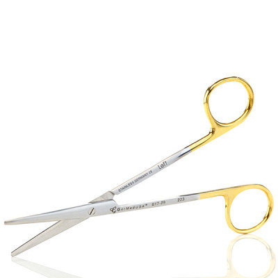 Metzenbaum Scissors 5 3/4 inch Straight Tungsten Carbide Insert Blades Left Hand