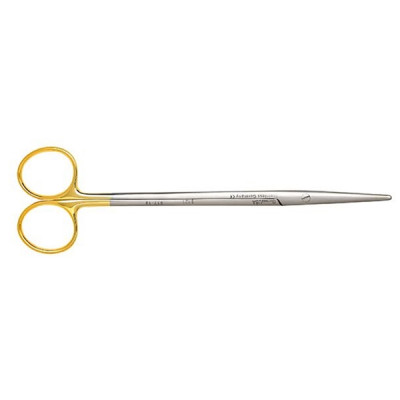 Metzenbaum Scissors, 7 inch, Straight, Tungsten Carbide Insert Blades, Left Hand