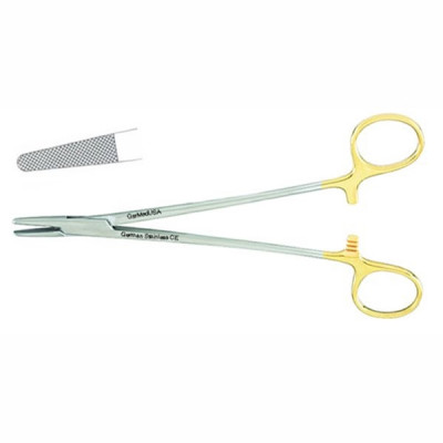 Mayo Hegar Needle Holders, Tungsten Carbide Insert Jaws, 9 inch, Left Hand