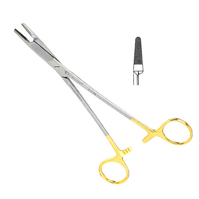 Olsen Hegar Needle Holder Scissors Combination 6 1/2 inch Serrated - Tungsten Carbide
