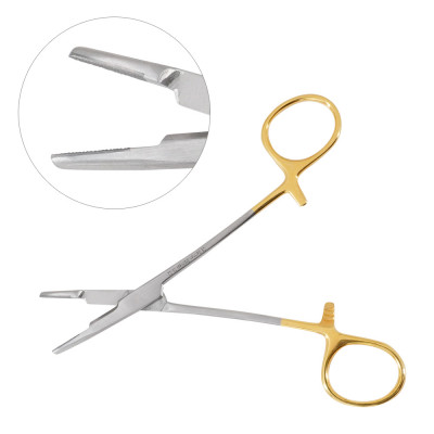 Olsen Hegar Needle Holder Scissors Combination 7 1/2 inch Serrated - Tungsten Carbide
