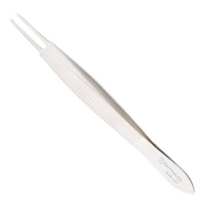 Stevens Iris Forceps 4 1/4 inch Curved Without Catch