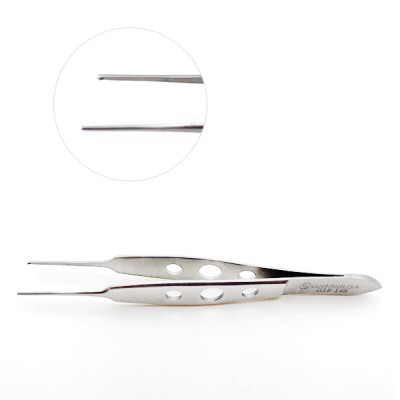 Bishop-Harmon Iris Forceps 3 1/4 inch Straight 1x2 Teeth Standard Pattern