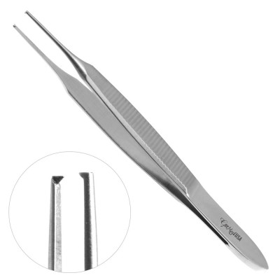 Von Graefe Iris Forceps 2 3/4 inch Straight Delicate 1x2 Teeth