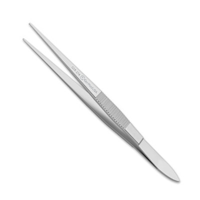 Elsching O'brien Fixation Forceps 1x2 Delicate Angular Teeth With Catch 4 inch