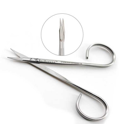 Stitch Scissors Curved 3 3/4 inch Fine Tips - Blunt Blades