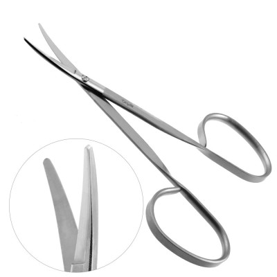 Utility Scissors 15mm Curved 4 inch - Blunt Tips
