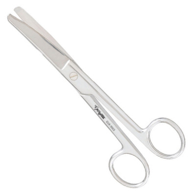 Utility Scissors Curved 6 1/2 inch  Blunt Blunt One Serrated Blade - Extra Heavy