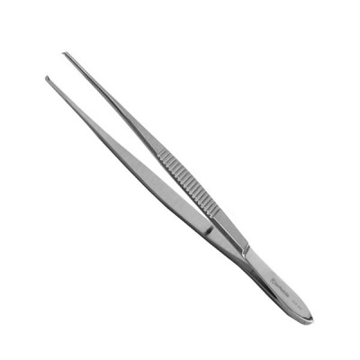Kuhnt Fixation Forceps 1X2 Curved Teeth 4 1/4 inch