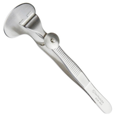 Erhardt Lid Forceps Serrated 9.5mm 3 1/2 inch