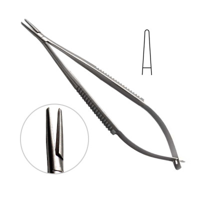 Castroviejo Needle Holder 5 1/2 inch Straight Jaws without Lock