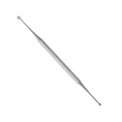 Curette Excavator, 5 1/2 inch, Double End, With Holes, 1.5mm & 2mm