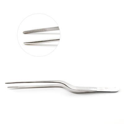 Jansen Bayonet Forceps Serrated 7 1/2 inch