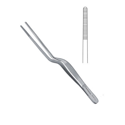 Jansen Bayonet Forceps Serrated 7 1/2 inch