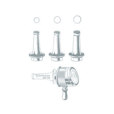 Bruening Magnifier Otoscope Chrome With 3 Specula