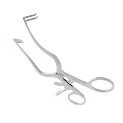 Bellucci Endaural Retractor 4 1/4 inch Left Solid Blade Right 2 Blunt Teeth