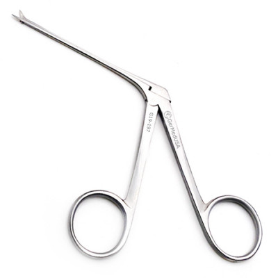 Bellucci Micro Ear Scissors  3 1/4 inch Shaft  4mm Blades Curved Up