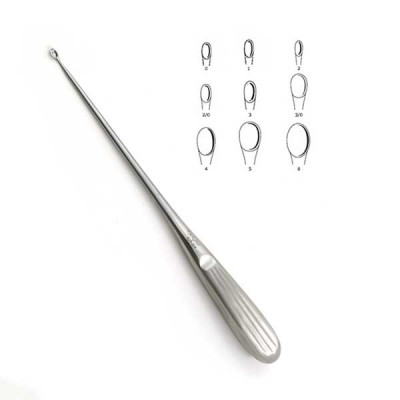 Hibbs Spratt Spinal Fusion Curette 9 inch Oval Cup Size 3/0 (2.5mm)