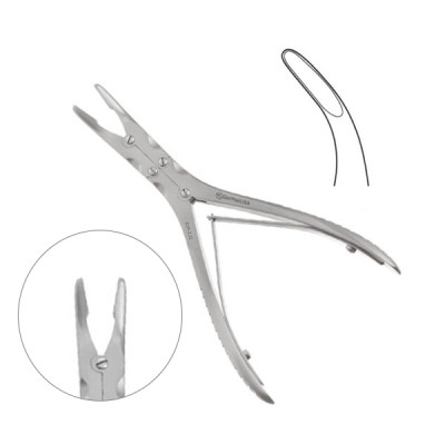 Kleinert Kutz Rongeur 6 inch Full Curved 3mm Double Action