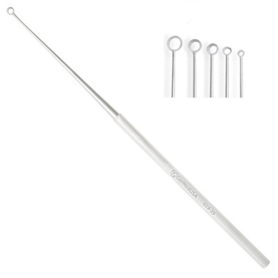 Buck Ear Curette 5 3/4 inch Angled Sharp Size 1 (2.5mm)