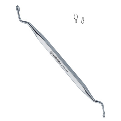 Jansen Curette 3 and 4 mm Oval Cups 6”