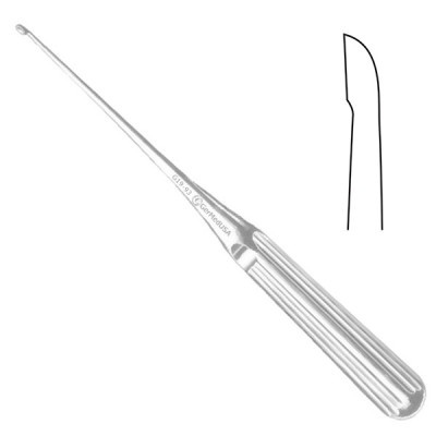 Lempert Curette 8 inch Oval Cup Size 2/0 (2.7mm)