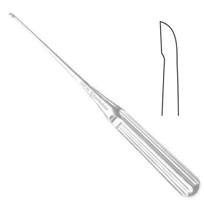 Lempert Curette 8 inch Oval Cup Size 1 (3.3mm)