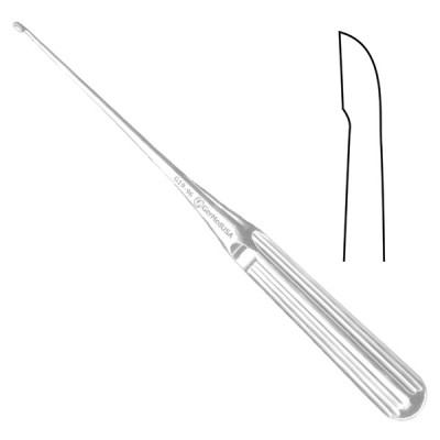 Lempert Curette 8 inch Oval Cup Size 2 (3.0mm)