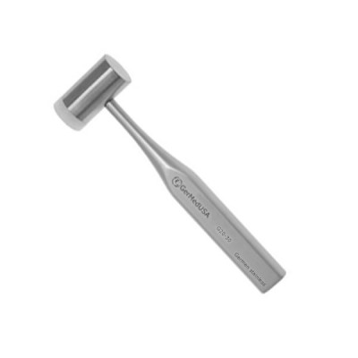 Combination Mallet 7 1/2 inch 8oz (227g) Head Stainless Steel with One Nylon Cap 25mm Aluminum Handle