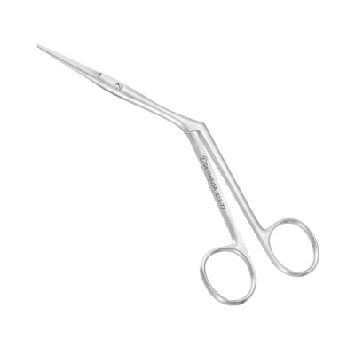 Heymann Nasal Scissors 6 3/4 inch Angled On Side - Round Blades,