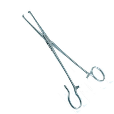 Colver Tonsil Seizing Forceps Open Ring Straight 7 1/2 inch