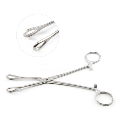 Ballenger Tonsil Sponge Forceps Curved Smooth Jaws 7 inch