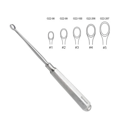 Piffard Dermal Curette 5 1/2 inch 5mm Oval Size 3