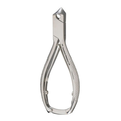Nail Nipper 5 1/2 inch, Angled Concave Jaws, Double Spring