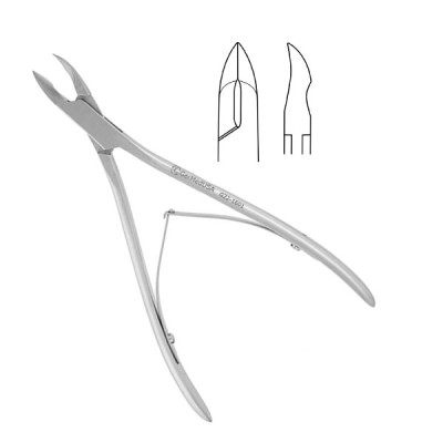 Hangnail Nipper 5 1/2 inch Curved Concave Smooth Handles
