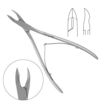 Hangnail Nipper 5 1/2 inch Curved Concave Smooth Handles