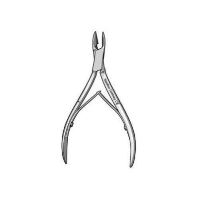 Tissue & Cuticle Nipper 4 inch, Convex Jaws, Double Spring
