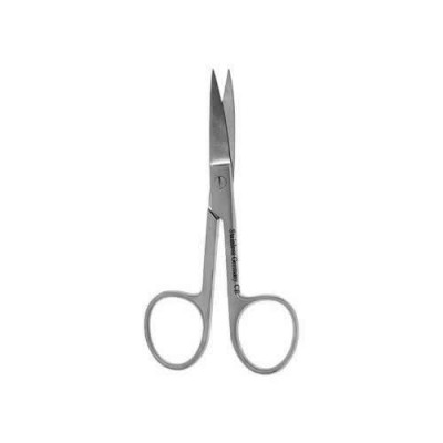 Nail Scissors 3 1/2 inch, Curved Blades, Chrome