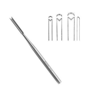 Hajek Septum Chisel 6 inch Small  inchV inch Shaped 4mm Cutting Edge Tip