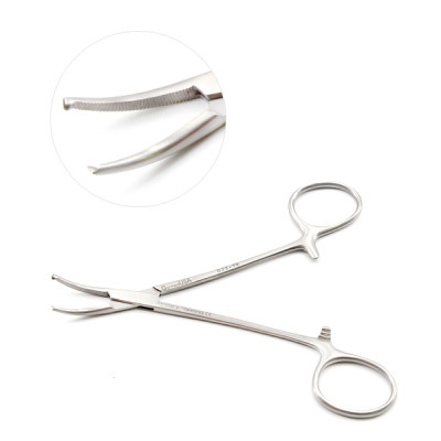 Halstead Mosquito Forceps Curved 1x2 Teeth 5 inch