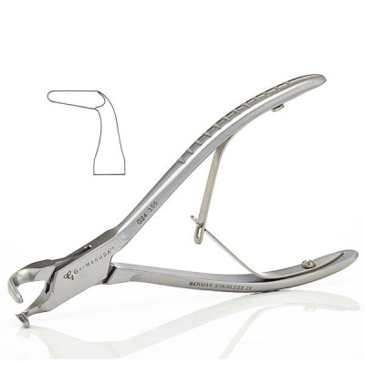 Dean (Blumenthal) Rongeur Size 6 inch 3x10mm Bite Tappered to 4mm Jaws Angled 90