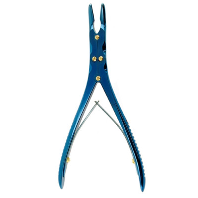 Ruskin Rongeur 7 1/2 inch 4mm Jaw Double Action Blue Coated