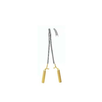 NeoGrip Quick Release Chromosome Surgical Heaney Needle Holder 8 inch Curved Serrated Tungsten Carbide