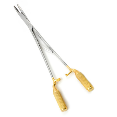 NeoGrip Quick Release Chromosome Surgical Handle Olsen Hegar Combined Needle Holder and Scissors Delicate 4 3/4 inch Serrated Tungsten Carbide