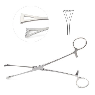 Collin Duval Lung Grasping Forceps 9 inch Wide Jaws 1 inch